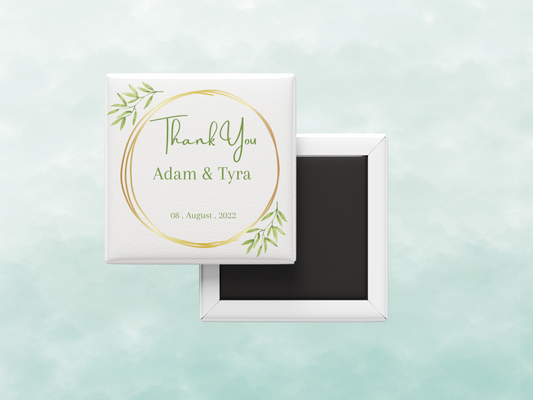 Custom Wedding or Engagement Thank You Magnets (Set of 10)
