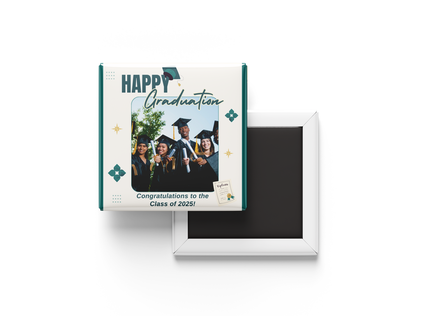 Graduation Photo Magnets, Class Favor - Set of 6
