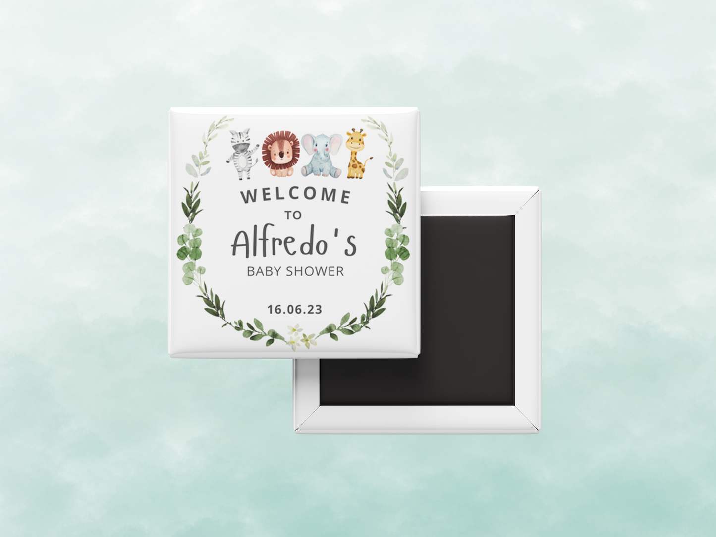 Custom Baby Shower Welcome Magnet – Personalized with Baby Name & Date, Set of 10