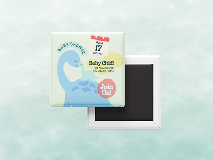 Custom Baby Boy Shower Magnet Invitation – Personalized Keepsake, Set of 10